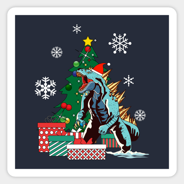 Godzilla Around The Christmas Tree Sticker by Nova5